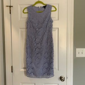 EUC lavender lace column sheath dress